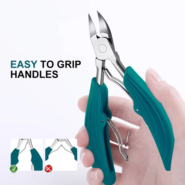 Toe Nail Clippers Cutter Ingrown Toenail Tool Professional Thick Nails Dead Skin Dirt Remover Super Sharp Curved Blade Nail Tool - Image 2