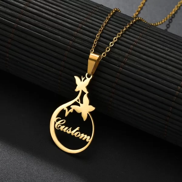 Custom Name Necklace Custom Jewelry Stainless Steel Personalized Crown Pendant For Women подвеска Men Collars Thick Chain Gifts - Image 20