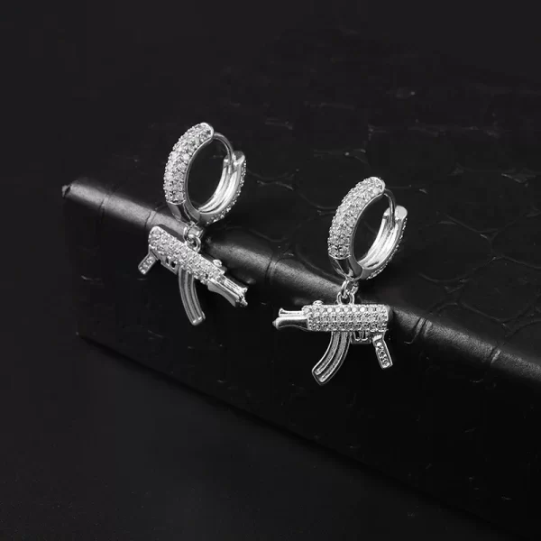 Iced Out Hoop Earrings Cubic Zirconia Huggie Cartilage Cuff Hypoallergenic Luxury Fashion Round Earrings for Men Jewelry - Image 38