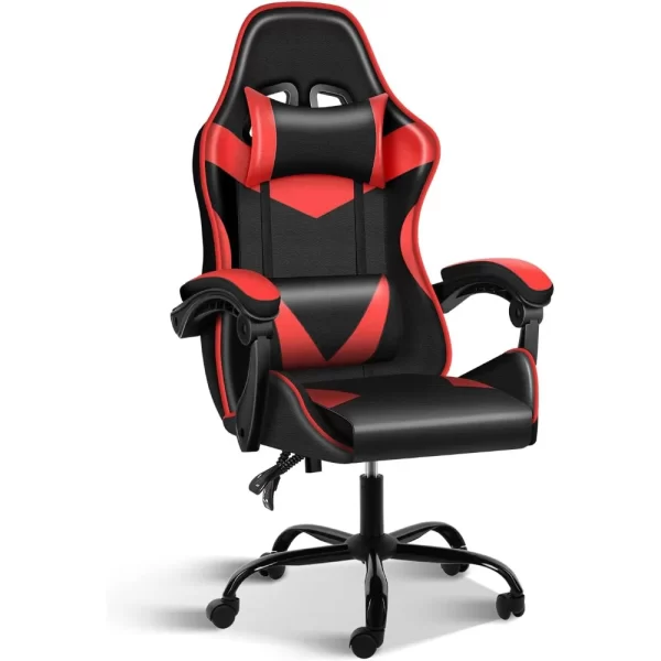 Adjustable Gaming Chair with Footrest