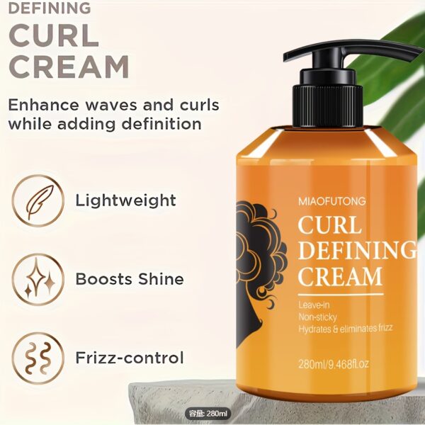 MAI Futon Curl Defining Cream, 9.47oz - Easy Punk American Style, Moroccan & Argan Oil Infused, Natural Volumizing, Long-Lasting Hold for Wavy & Curly Hair, Hydrating Squalane Formula - Image 5