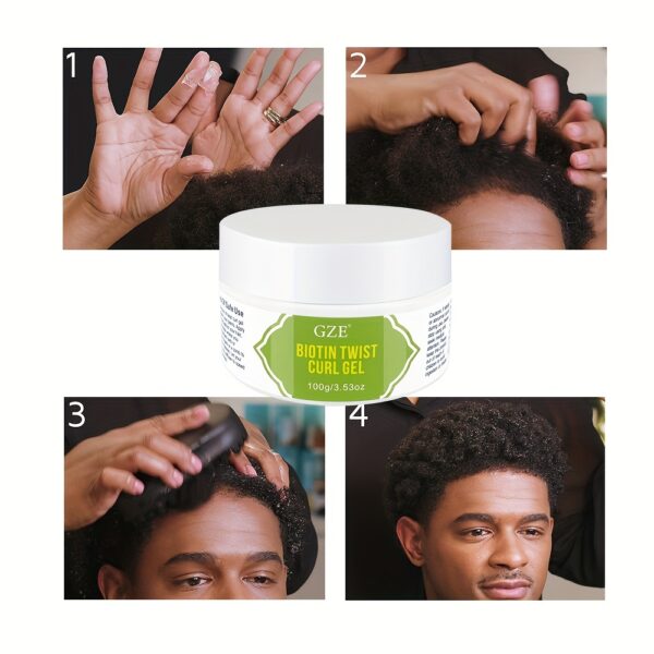 Hydrating Biotin Twist Curl Gel - Defines and Moisturizes for Stronger, Healthier Hair - Image 2