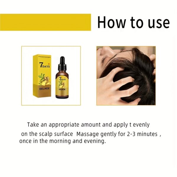 2pcs 7 Day Ginger Hair Essential Oil, Moisturizing Essential Oil For All Hair Types, 20ml/0.6oz - Image 3