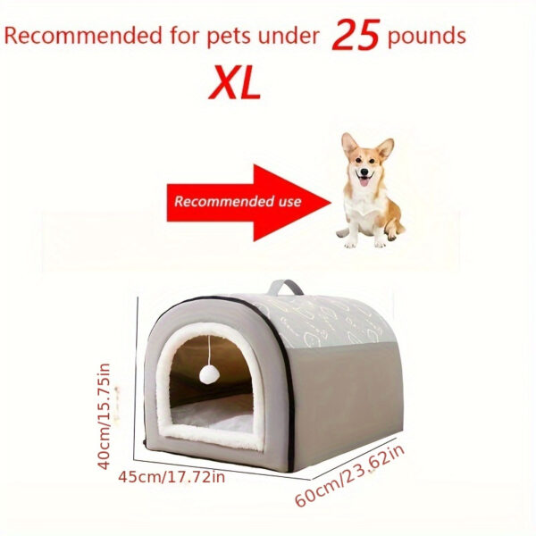 Four Seasons Universal Dog Kennel - 1pc Warm Enclosed Removable and Washable Pet Sleeping Bed - Christmas Gift - Image 10