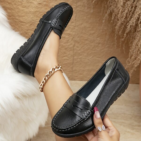 Solid Color Women Slip On Shoes, Comfortable Walking Flat Loafers, Casual Shoes, Driving Loafers, Walking Shoes - Image 3