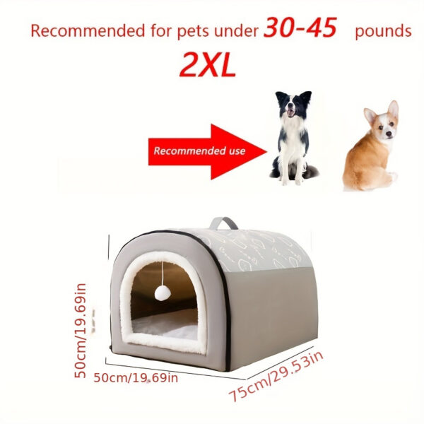 Four Seasons Universal Dog Kennel - 1pc Warm Enclosed Removable and Washable Pet Sleeping Bed - Christmas Gift - Image 12