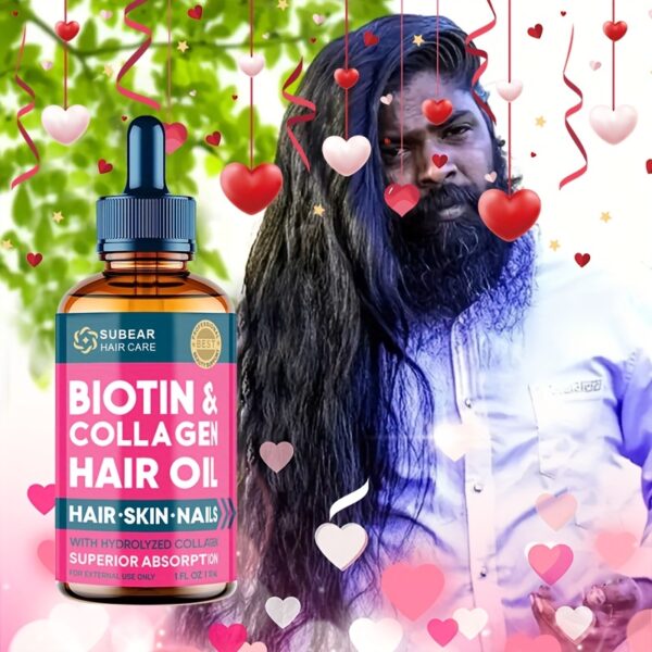 Liquid Biotin & Collagen - Hair Oil Women & Men - Hair Oil For Fuller Hair, Biotin Hair Care Oil, Hair & Skin, Nail Liquid, Valentine'S Day Gift, Cheap Girl Stuff - Image 2