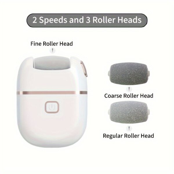 New Foot Scraper, Three Replacement Grinding Heads, Two Speeds, Integrated Mold Release - Image 3