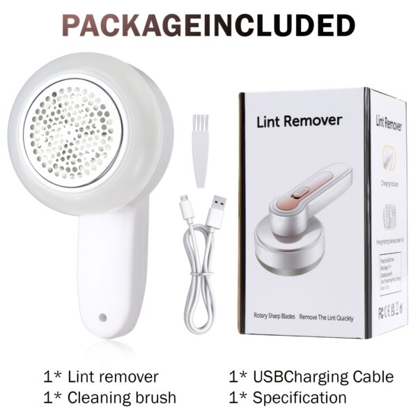 Rechargeable Electric Lint Remover, Portable Shaver for Clothing, Furniture, and Carpet, Effective Pill Fuzz Removal with USB Cable and Cleaning Brush, Lint Balls Bobbles, Cleaning Machine - Image 10