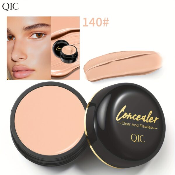 QIC Full Coverage Concealer Cream - Waterproof, Matte Finish for All Skin Tones, Hides Scars & Dark Spots, Long-Lasting, Multi-Color, Plant-Based Formula - Image 5