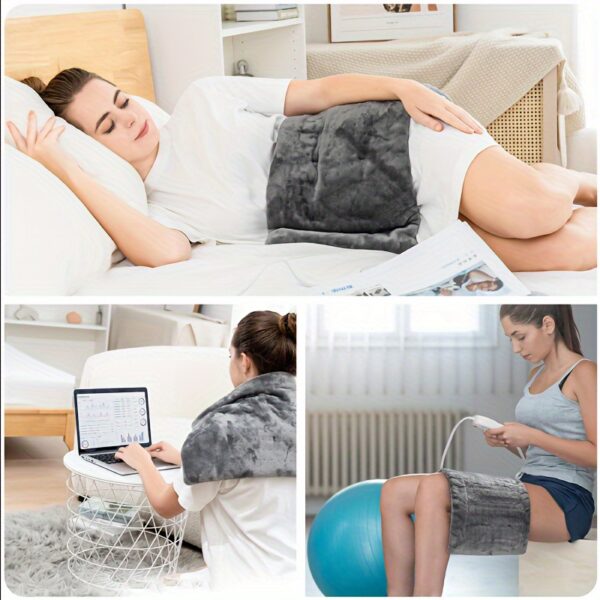 Electric Heating Pad for Back, Soft Flannel Heated Blanket 12" x 24", 4 Heat Settings, Fast Heating to 150°F, 2-Hour Auto-Off, Moist/Dry Heat Pads for Neck, Shoulder, Knee, Leg - Machine Washable, Ideal Christmas Gift for Men, Mom & Dad, Best for Christma - Image 10