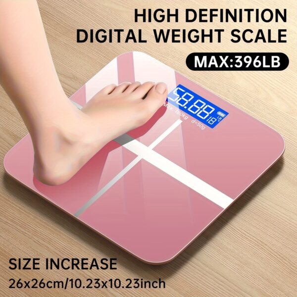 Weight Scale Electronic Scale, 396 Pound Digital Bathroom Scale, High-precision Weight Scale with LCD High-definition Display Screen And Temperature Display (switchable Between KG And Pounds), Ultra Wide Platform, High-precision Electronic Weighing - Image 6