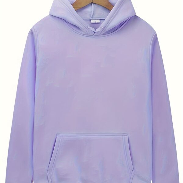 Best-Selling Men's Solid Color Hoodie - Casual Loose Fit Drawstring Hooded Sweatshirt with Pocket, Soft Fleece Lining, and Adjustable Hem for Ultimate Comfort - Image 27