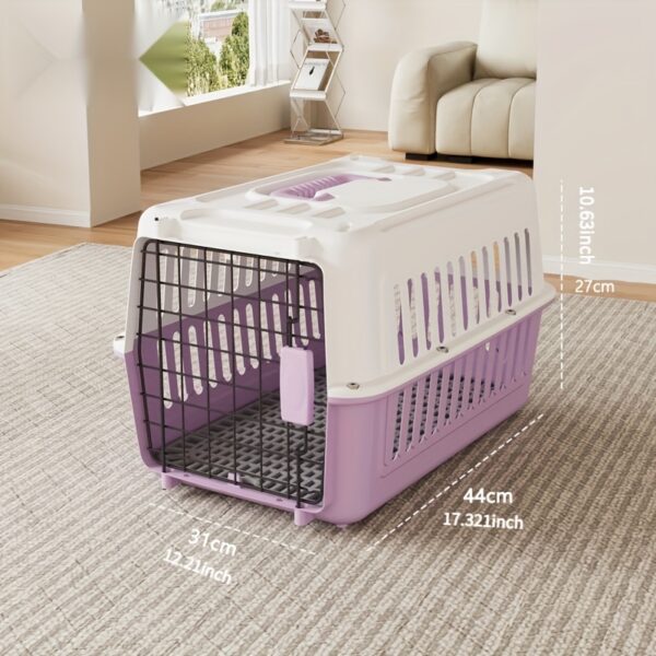 Pet Air Box for Cats, Portable Cat Cage for Air Transport, Dog Handheld Car Pet Box/Bag - Image 3