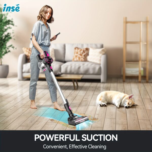 INSE N5 Cordless Vacuum Cleaner Strong Suction, 32Kpa, 6-in-1 Rechargeable Powerful Lightweight Handheld Vacuum Cleaner, Running Time 45 Minutes, 40.58 Oz Dust Cup, Vacuum Cleaner For Home, Hardwood Floor, Carpet And Pet Hair - Image 11