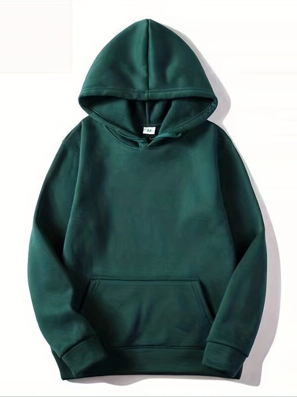 Best-Selling Men's Solid Color Hoodie - Casual Loose Fit Drawstring Hooded Sweatshirt with Pocket, Soft Fleece Lining, and Adjustable Hem for Ultimate Comfort