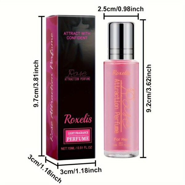 Best Selling Seductive Perfume, Rose Light Perfume, 0.51 Oz Fresh Long Lasting Fragrance That Exudes Confidence And Youthful Charisma, Ideal For All Occasions, It's A Perfect Gift For Women 15ml - Image 4