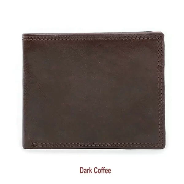 GENODERN Cow Leather Men Wallets with Coin Pocket Vintage Male Purse RFID Blocking Genuine Leather Men Wallet with Card Holders - Image 7