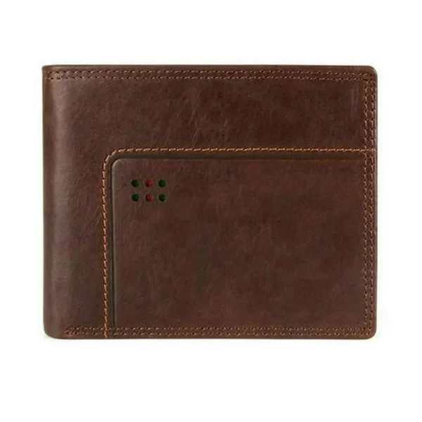 GENODERN Cow Leather Men Wallets with Coin Pocket Vintage Male Purse RFID Blocking Genuine Leather Men Wallet with Card Holders - Image 9