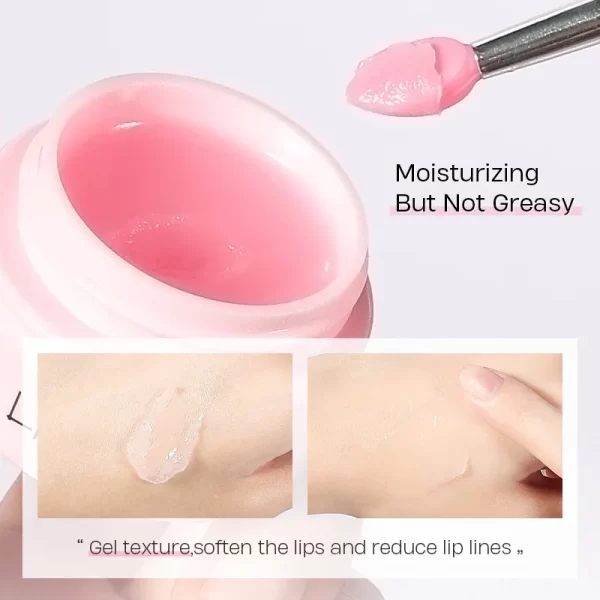 LAIKOU Cherry Blossom Lip Serum Mask Dry Crack Peeling Repair Reduce Lip Fine Lines Essence Moisturizing Sakura Beauty Care 8g - Image 4