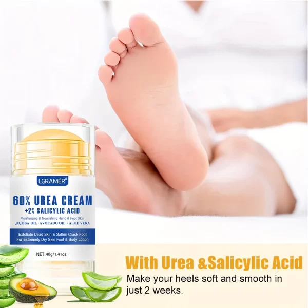 40g Urea Foot Cream Dry Cracked Feet Heel Gentle Exfoliation Softening Skin Ultra-Hydrating Hand Foot Care Cream Stick Protuct - Image 4