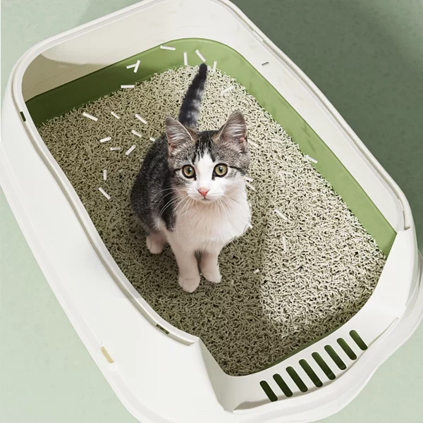 Large Cat Litter Box Hooded Cat Litter Box Odor-Resistant Fully Enclosed Cat Toilet with Litter Scoop for Home Pets Supplies - Image 4