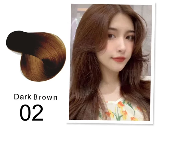 Mokeru Natural Organic Brown Hair Color Permanent Hair Coloring Shampoo Long Lasting Hair Dye Shampoo For Women Professional Dye - Image 17