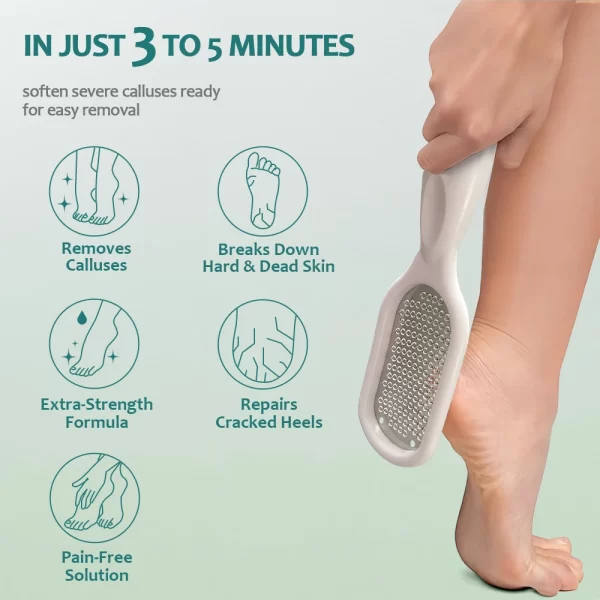 NAILPOP Extra Strength Callus Remover for Feet and Foot File Kit Remove Hard Skins Heels and Tough Callouses from feet Quickly - Image 3