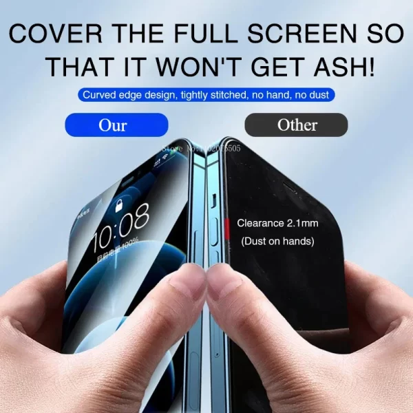 4PCS 9D Full Cover Tempered Glass For iPhone 16 11 12 13 14 15 Pro Max 16 15 Plus Screen Protector For iPhone 13 Mini XR XS MAX - Image 3