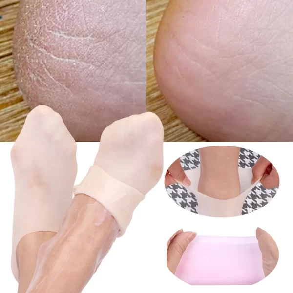 1Pairs Silicone Moisturizing Foot Socks for Dry Cracked Feet Foot Care Socks Spa Pedicure Socks Massage Moisturizing Gel Sock - Image 2