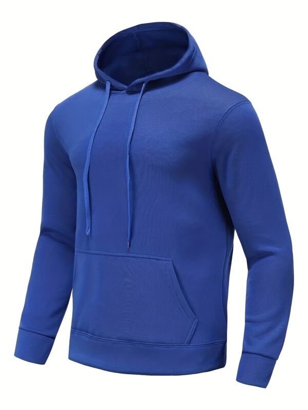 Best-Selling Men's Solid Color Hoodie - Casual Loose Fit Drawstring Hooded Sweatshirt with Pocket, Soft Fleece Lining, and Adjustable Hem for Ultimate Comfort - Image 10