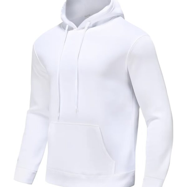 Best-Selling Men's Solid Color Hoodie - Casual Loose Fit Drawstring Hooded Sweatshirt with Pocket, Soft Fleece Lining, and Adjustable Hem for Ultimate Comfort - Image 30