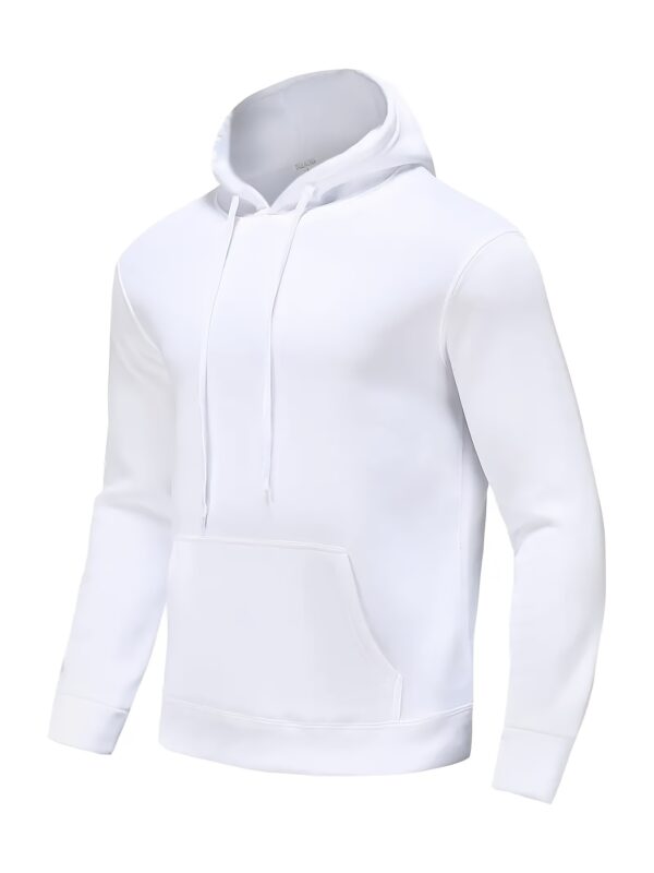 Best-Selling Men's Solid Color Hoodie - Casual Loose Fit Drawstring Hooded Sweatshirt with Pocket, Soft Fleece Lining, and Adjustable Hem for Ultimate Comfort - Image 6