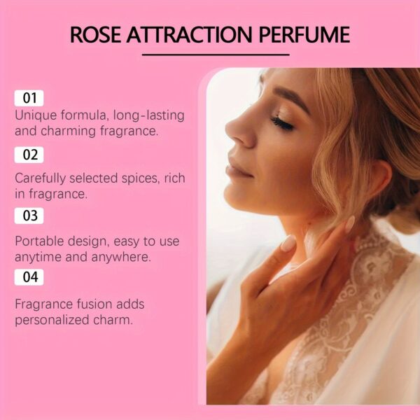 Best Selling Seductive Perfume, Rose Light Perfume, 0.51 Oz Fresh Long Lasting Fragrance That Exudes Confidence And Youthful Charisma, Ideal For All Occasions, It's A Perfect Gift For Women 15ml - Image 7