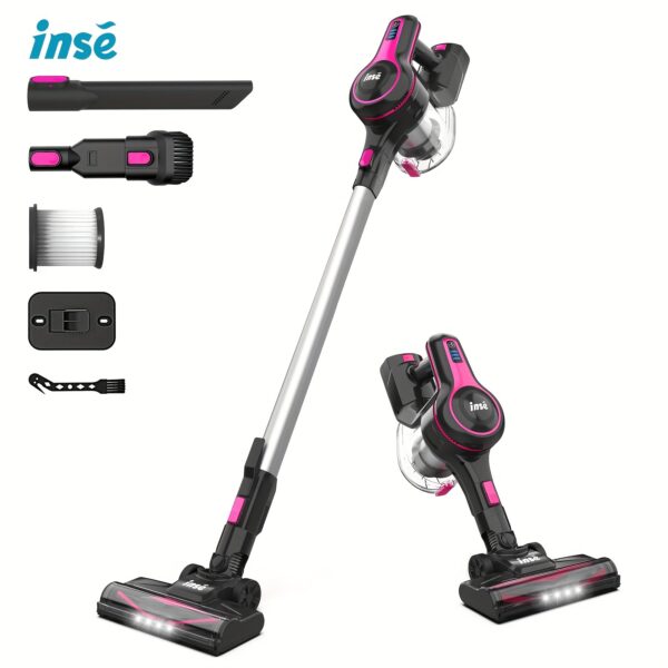 INSE N5 Cordless Vacuum Cleaner Strong Suction, 32Kpa, 6-in-1 Rechargeable Powerful Lightweight Handheld Vacuum Cleaner, Running Time 45 Minutes, 40.58 Oz Dust Cup, Vacuum Cleaner For Home, Hardwood Floor, Carpet And Pet Hair - Image 4