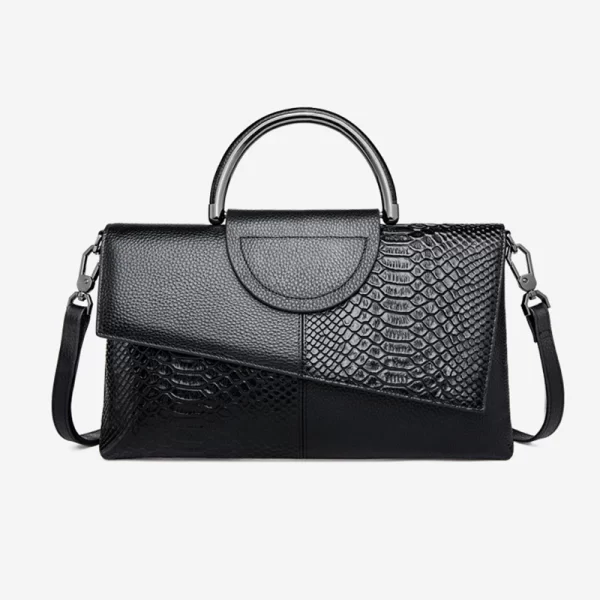 PU Synthetic Leather Women's Shoulder Crossbody Bag Fashion Casual Dinner Wedding Alligator Pattern Flap Handbag and Purse - Image 4