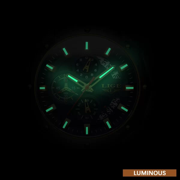LIGE New Fashion Mens Watches Top Brand Luxury Silicone Sport Watch Men Quartz Date Clock Waterproof Wristwatch Chronograph - Image 5