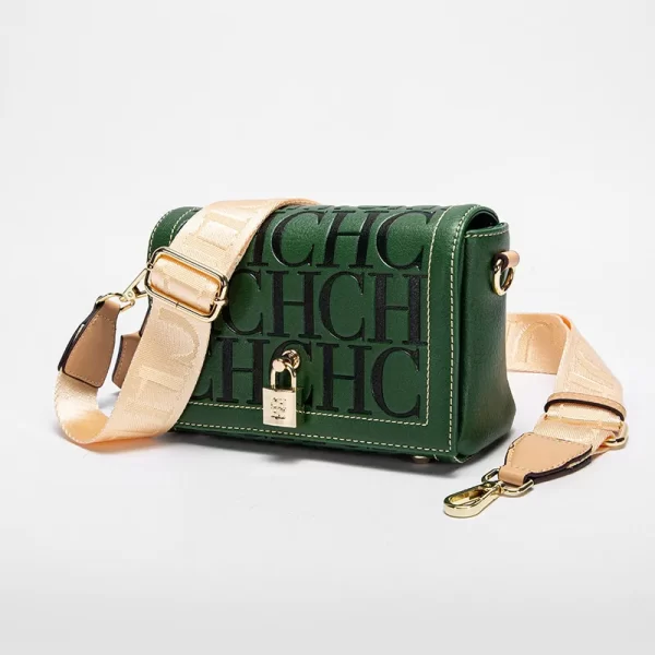 CH Fashion Design Model Metal Accessories Buckle Women's Shoulder Bag Luxury Brand Fashion Solid Color Printed Head Bag - Image 4