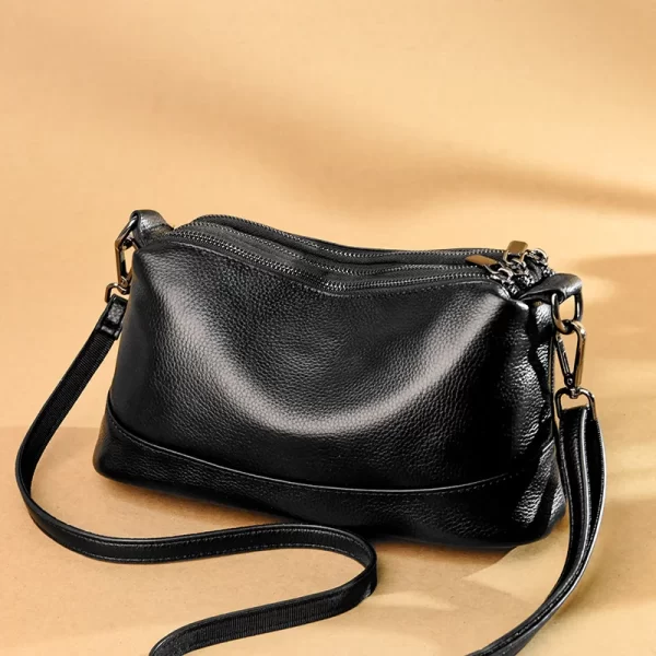 New Fashion Women Genuine Leather Handbags Women's bags Designer Female Shoulder Bags Luxury Brand Cowhide Ladies Messenger Bag - Image 2
