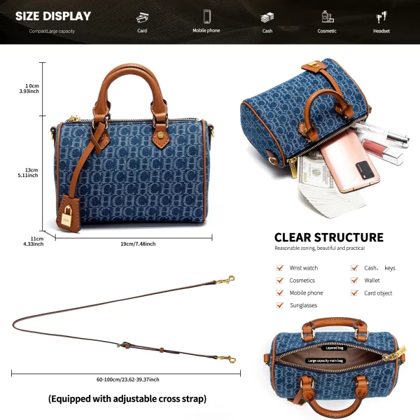 Women's Shoulder Bag  New Cowboy Splicing Pillow Bag, Casual Party Women's Handbag - Image 3