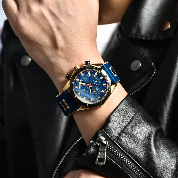 LIGE New Fashion Mens Watches Top Brand Luxury Silicone Sport Watch Men Quartz Date Clock Waterproof Wristwatch Chronograph - Image 4