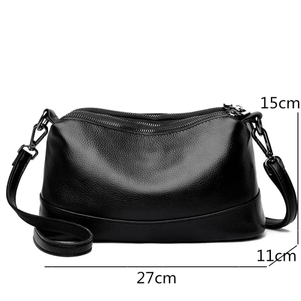 New Fashion Women Genuine Leather Handbags Women's bags Designer Female Shoulder Bags Luxury Brand Cowhide Ladies Messenger Bag - Image 5