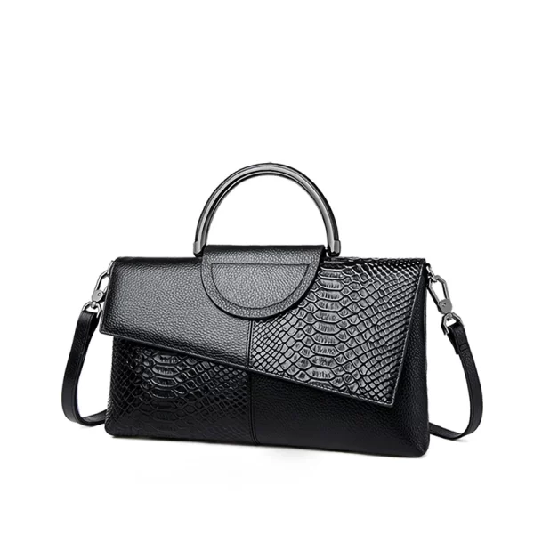 PU Synthetic Leather Women's Shoulder Crossbody Bag Fashion Casual Dinner Wedding Alligator Pattern Flap Handbag and Purse - Image 5
