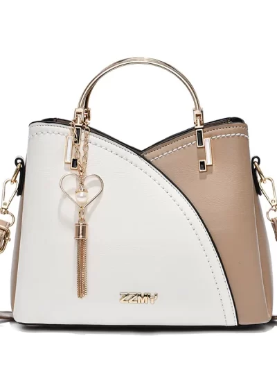 Newposs PU Leather Large Capacity Woman Handbag Grid Shoulder Bag Fashion Casual Luxury Designer Patchwork Crossbody Pack