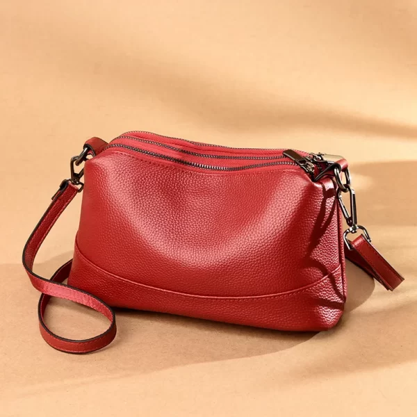 New Fashion Women Genuine Leather Handbags Women's bags Designer Female Shoulder Bags Luxury Brand Cowhide Ladies Messenger Bag - Image 3